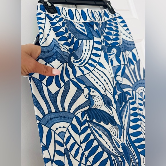 FARM Rio Lace Nature Euroflax™ Premium Linen Midi Skirt - Picture 8 of 15